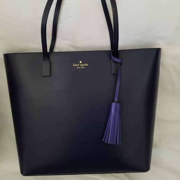 Kate Spade Periwinkle Blue Structured Handbag/Shoulder Bag “Karla Blue Sapphire” - Picture 1 of 11